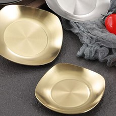 다용도 멀티 스텐 접시 캠핑 피크닉 차박 백패킹 가정 매장 가게 업소 앞접시 종지 소스 그릇 식기 용품, 1개, 골드_15cm, 스테인리스