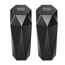 미니 자동차 쓰레기통 다목적 자동차 인테리어 쓰레기 보관 밀봉 케이스 자동차 침실 사무실용 쓰레기 봉투 30 개 포함 1 쌍, 4)Black 2PCS