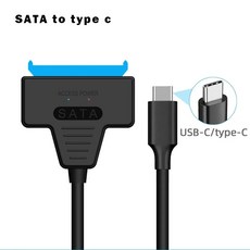 USB 3 0 SATA 케이블 어댑터 최대 6Gbps 2 5인치 외장 HDD SSD 하드 드라이브 22핀 III, 타입C 3.0