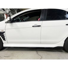 三菱 sportback 專用 一體式 230cm 左右側裙 左右定風翼 鋼琴烤漆黑