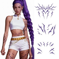 케이팝 코스튬 타투 스티커 10장 풀세트