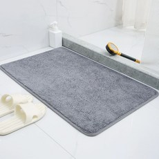 욕실 현관 흡수 방수 미끄럼방지 발매트 문앞 바닥매트, 1개, 진회색