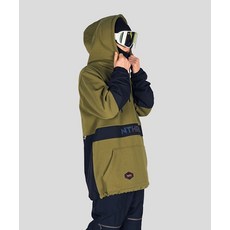 2223 NNN - Mix Anorak - HOOD - 카키+블랙 (부분 방수후드) (오로라나염)