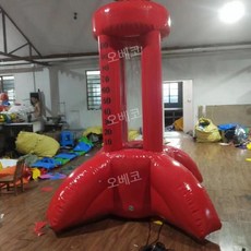 에어바운스 풍선놀이기구 팽창식 신체활동 4m 대형 사다리 운동회, 100도 레드