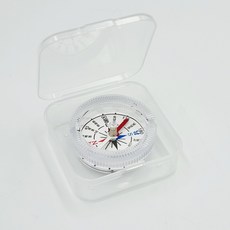 국산 투명 플라스틱 나침반 38mm 케이스포함/휴대용나침반/등산나침반, 1개