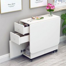 식탁 테이블 가정용 거실 원룸 자취 접이식테이블 미니 소형 침대 접이식, 120x60 유자색 이동식 모델