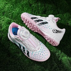 臺灣-出貨兒童旋轉紐扣鴛鴦碎釘足球鞋男比賽專業足球鞋女 XZHM