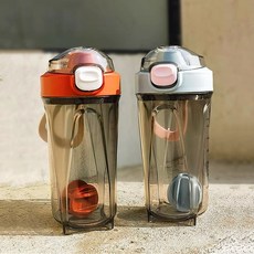 臺灣發貨 500ml/650ml 高品質蛋白粉搖壺水瓶 便攜式時尚健身房運動飲用塑料瓶, 1個, 天藍色,500ml