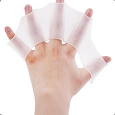 미끄럼방지 게구리 핀 수영보조 실리콘 연습용 아쿠아 핸드패드, 화이트_M(성인여성)