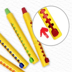 엠씨플러서 레일 크레파스 부드러운크레용, 24색