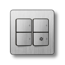 아크라이트 디아트 배선기구 14.[스위치]단로4구(환풍기)2개용 실버헤어라인, 1개