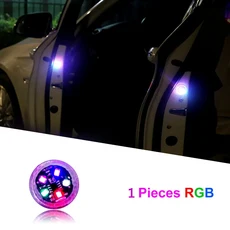 범용 LED 자동차 개방 문짝 안전 경고 충돌 조명 자기 센서 스트로브 깜박이 알람 주차 램프, RGB  1pc, 1개