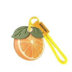 BORKUANA 에어태그와 호환되는 가죽 키체인 홀더 케이스 키링과 랜야드가 있는 귀여운 보호 커버 지갑 열쇠 가방 반려동물용 긁힘 방지 파인더 GPS 트래커 케이스(블, 주황색