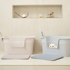 한큐뚝딱 스퀘어 평판형 고양이화장실, 미드나잇 그레이, 1개