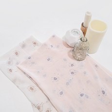 420 탐나요 마인 하이멀티 쉬폰 원단 꽃무늬 패턴 패브릭 시폰 천, 크림, 1개