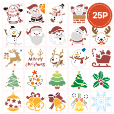 베네 크리스마스 스텐실 도안 세트