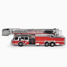 [알꿀밤-메탈퍼즐-건설] 사다리 소방차-컬러, 1개