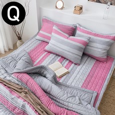 제오오스토어 간절기 이불패드세트 퀸 핑크 침대스프레드시트 침대패드 패드스프레드 베드스프레드