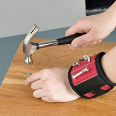 작업용 자석 밴드 다용도 건축용 마그네틱 공구 자석 밴드 고정 인테리어 부직포 자동차 손목 너트 볼트, 검정3단