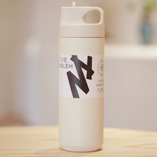 휴대용 스포츠 빨대 텀블러 MB-02, 1개, 550ml, 화이트