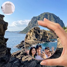 네스팅플레이스 여행용 볼록거울 셀카 미니 거울, 1개, 메탈 실버 9.5cm 1개, 메탈 실버 9.5cm