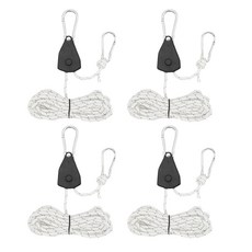 도르래 비품 로프 클립 래칫 걸이 로프 성장 식물 텐트 로프, 하얀색