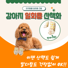 강아지 일회용 산책화 애견슈즈 반려견 방수 일회용신발 20매 S M, 20개, 단일