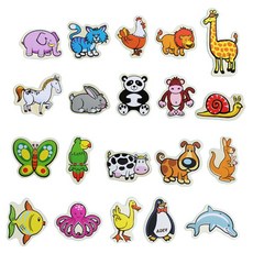 어린이집 자연관찰 원목 자석 동물 농장 인지발달 20피스 아기자석 유치원