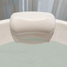 浴缸枕頭 泡澡靠枕 SPA頭靠 防滑洗頭墊 酒店居家家裝配件 防水枕, 1個, 白色