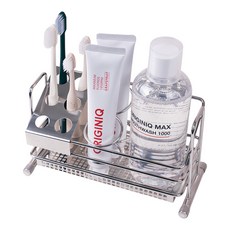 오리지니크 스텐 압연 바스캐디 칫솔 꽂이 면도기 치약 거치대, 1개, 단품