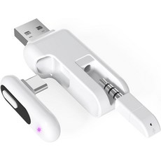 PS5용 YOCOWOCO USB-C 블루투스 어댑터 aptX 적응형 및 저지연 기능을 갖춘 PS4용 2-in-1 USB-A 오디오 헤드폰과 이어버드를 연결하는 무선 송신기