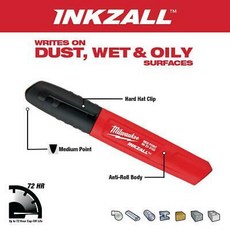 Milwaukee 美沃奇 工程標記筆 中型筆尖抗油抗潮濕, 1個, 1支