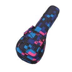 YSSHOP 패딩 처리된 우쿨렐레 가방 액세서리 포켓이 있는 강화 우쿨렐레 기그백 연주자 학생 여행 레슨용, 21인치 빨간색 체크무늬