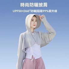 防曬披肩 2025新款防曬服 披肩款顯腰線防曬衣 海邊開衫防曬衣 跑步洋氣