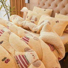 양털 벨벳 담요 겨울 이불 학생 싱글 침구 코어 폴리에스터 섬유 재 봄 가을, C. 벨벳 겨울 이불 - 귀여운 강아지