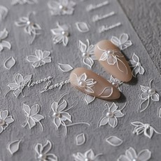 키라데이 프리미엄 3D 젤네일아트 스티커, 1개, 플라워