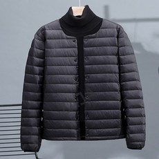 ZAJA 남성 슬림핏 오리털 경량패딩 점퍼 V넥 U넥