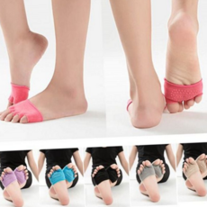 요가 양말 하프 미끄럼 토삭스 필라테스 양말 삭스 운동 실내 발가락 흡수 반발, 퍼플