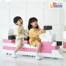 상상블럭 시즌2 붕붕카 유아 어린이 대형 빅 소프트 블록, 시즌2 옐로우+블랙+화이트, 선택사항:C세트(옐로우)/옐로우+화이트+블랙, 1개