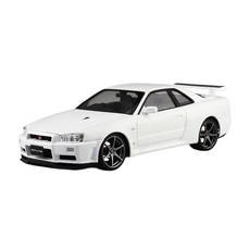아오시마 문화교재사AOSHIMA 1/24 프리페인트 모델 시리즈 닛산 BNR34 스카이라인 GT-RV·spec II 2000 화이트 프라모델 03-B, 1개