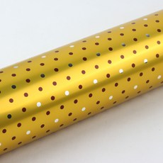 노크원 잔땡땡이 비닐 증착롤 포장지, 금색, 2개