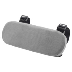 辦公椅扶手墊 手肘墊 手臂支撐墊 舒適天鵝絨材質 可調節固定帶, 灰色