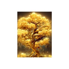 禪緣香舍 2024新款財5d鑽石畵客廳黃金滿地滿鑽手工貼鑽磚石貼畵十字繡水晶, 1個, 滿鑽全貼【畵佈50*90CM】