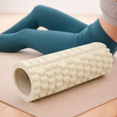 리닛 마사지 스트레칭 미니 폼롤러, 1개, 아이보리