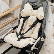 유모차 쿠션 사계절 등받이 슬래핑 패드 누빔면 엠보, 두꺼운 다람쥐 쿠션, 1개