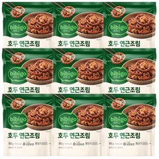 CJ 제일제당 [깔끔하게 맛있는] 비비고 호두연근조림 90g 즉석반찬 간단한요리 장류 반찬류, 9개