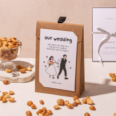 넛프트 마카다미아정과 마카다미아강정 답례품 선물세트 감사카드포함, 60g, 4개