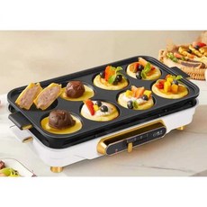 계란 후라이 기계 프라이팬 달걀 토스트 팬케이크 커버 8구2단분리형1500W, 8구2단분리형1500W+구성품