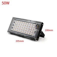 LED 투광 조명 야외 스포트라이트 반사판 가로등 정원 50W IP65 방수 220V, 01 Warm White (2700-3500K), 01 50W