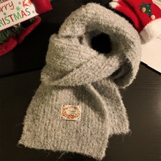 韓版針織圍巾 仿羊絨黃色軟糯毛綫圍巾女25年冬季韓係氛圍感保暖百搭護頸圍脖 保暖 百搭1203